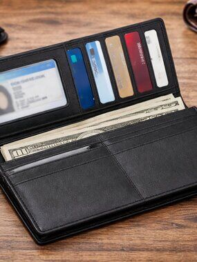 Artizanni Genuine Leather Slim Men's Tall Full Grain Vintage Wallet